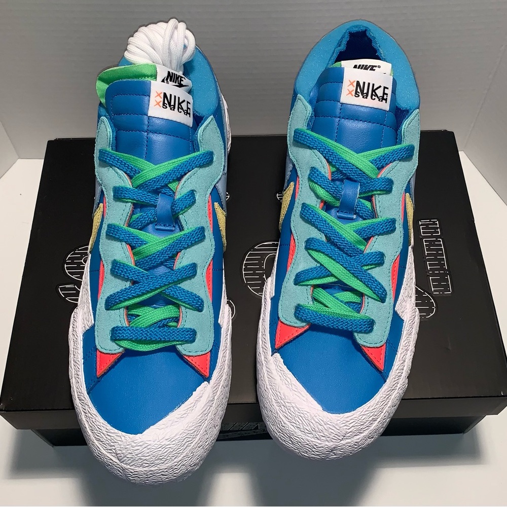 KAWS x safari x Blazer Low “Neptune” Size 11 Brand New extra Laces FREE SHIPPING